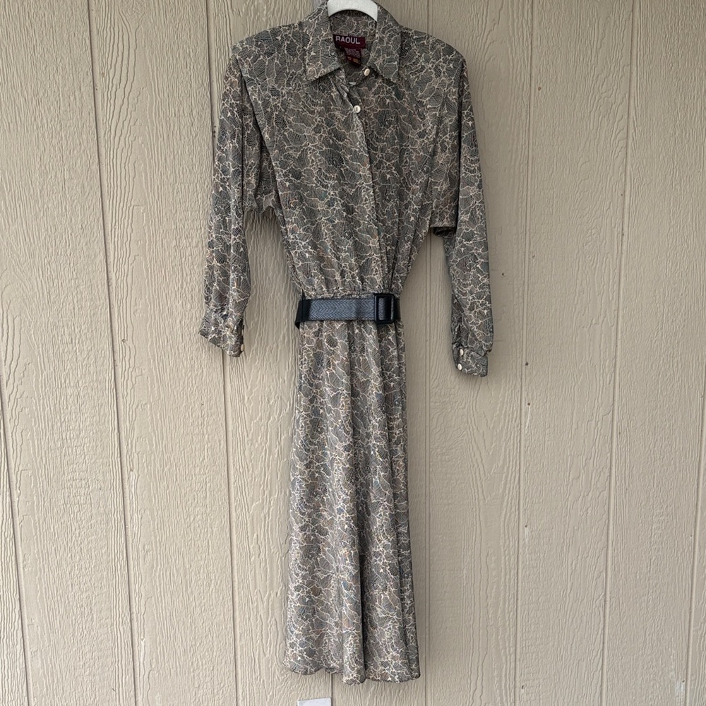 Raoul Long Sleeve Gray Dress